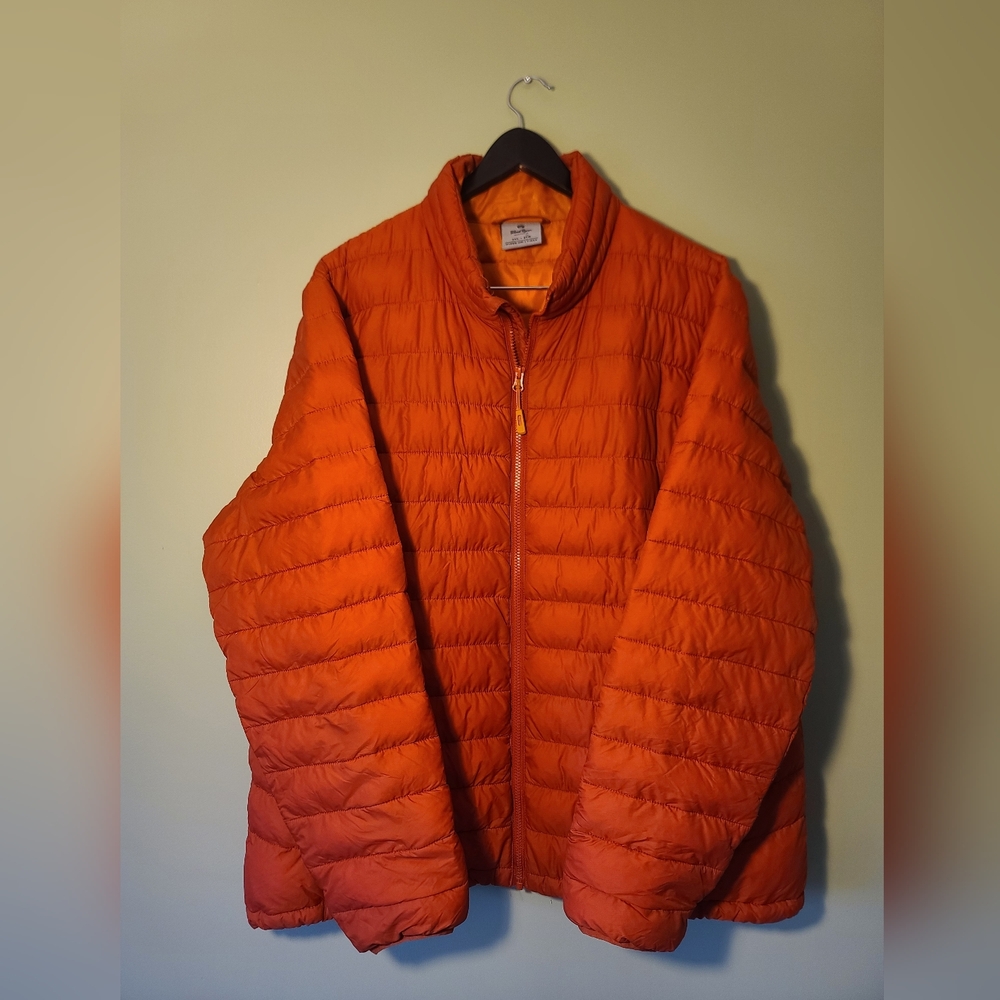 Men's Orange Quilted Jacket